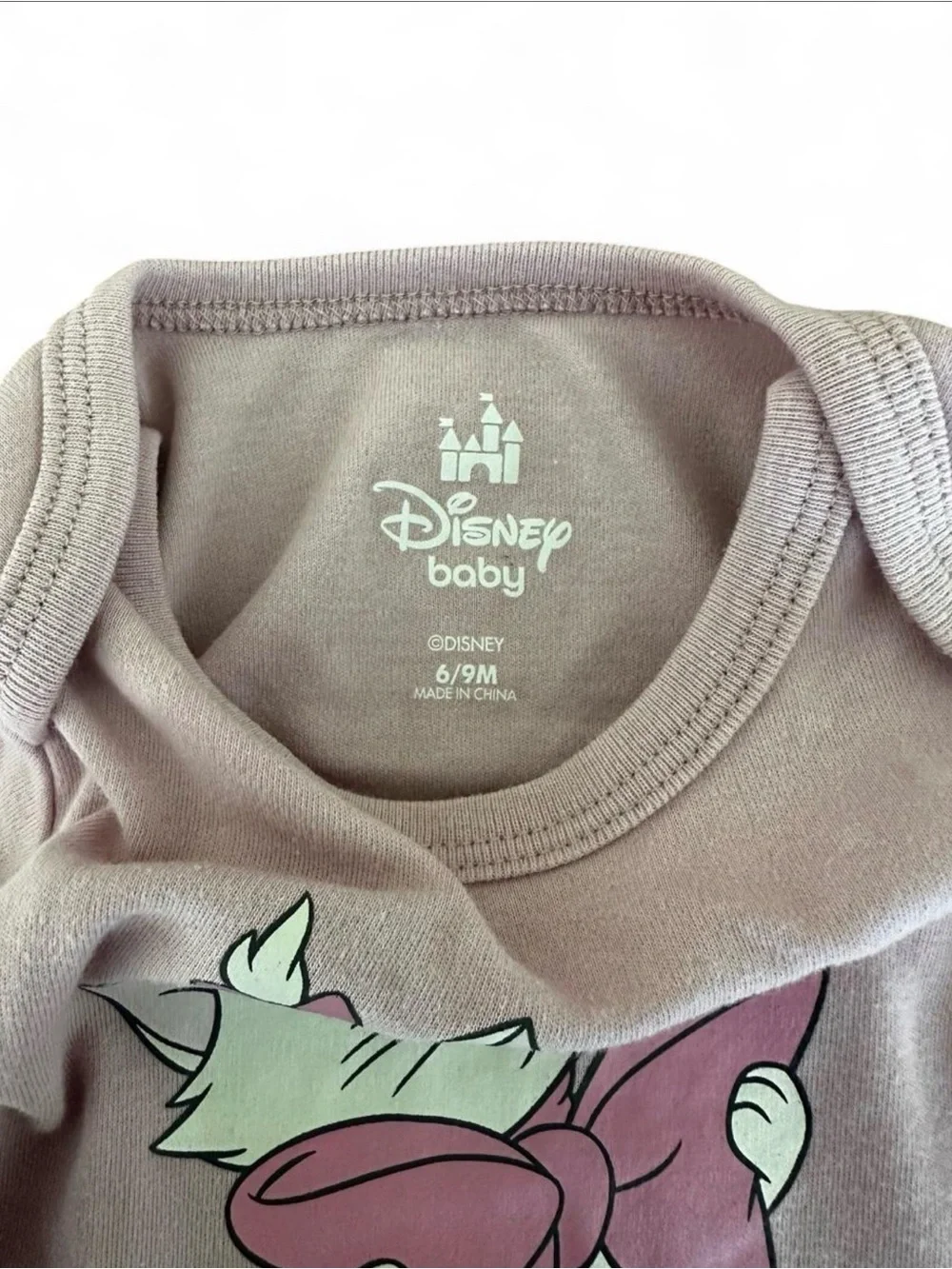 Disney Two-Pack Long-Sleeve Baby Bodysuits in Mauve and Cream